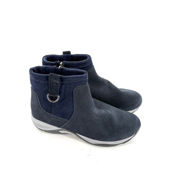 Easy Spirit Elton Boots 8 NWOT Navy Blue Water Resistant Ankle Booties Comfort - Picture 2 of 6